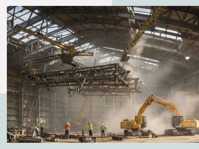 Демонтаж ангаров в Городце от 607 руб. за м²