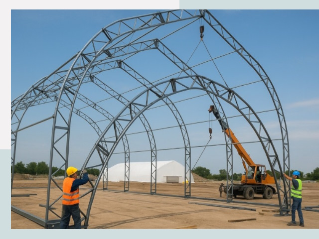 Монтаж ангаров в Городце от 607 руб. - Надежно и быстро